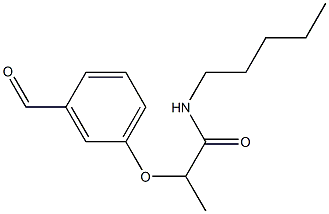 2-(3-formylphenoxy)-N-pentylpropanamide Structure