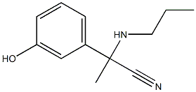 2-(3-hydroxyphenyl)-2-(propylamino)propanenitrile Structure