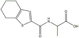 2-(4,5,6,7-tetrahydro-1-benzothiophen-2-ylformamido)propanoic acid Structure