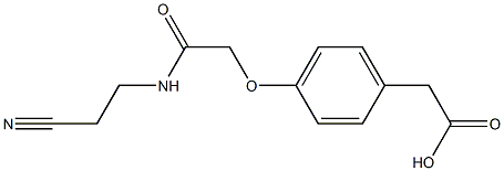 2-(4-{[(2-cyanoethyl)carbamoyl]methoxy}phenyl)acetic acid Structure