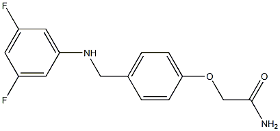 2-(4-{[(3,5-difluorophenyl)amino]methyl}phenoxy)acetamide 구조식 이미지