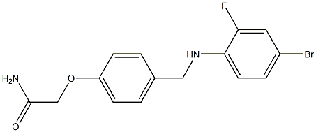 2-(4-{[(4-bromo-2-fluorophenyl)amino]methyl}phenoxy)acetamide Structure