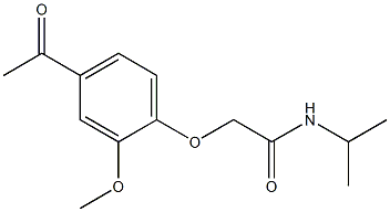 2-(4-acetyl-2-methoxyphenoxy)-N-isopropylacetamide 구조식 이미지