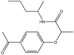 2-(4-acetylphenoxy)-N-(pentan-2-yl)propanamide Structure