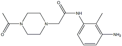2-(4-acetylpiperazin-1-yl)-N-(3-amino-2-methylphenyl)acetamide Structure