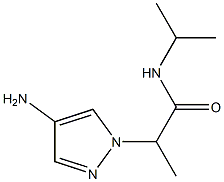 2-(4-amino-1H-pyrazol-1-yl)-N-(propan-2-yl)propanamide 구조식 이미지