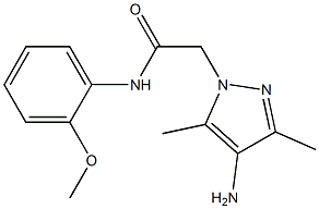 2-(4-amino-3,5-dimethyl-1H-pyrazol-1-yl)-N-(2-methoxyphenyl)acetamide Structure