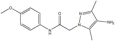 2-(4-amino-3,5-dimethyl-1H-pyrazol-1-yl)-N-(4-methoxyphenyl)acetamide 구조식 이미지