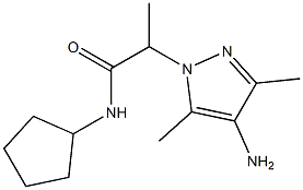 2-(4-amino-3,5-dimethyl-1H-pyrazol-1-yl)-N-cyclopentylpropanamide 구조식 이미지