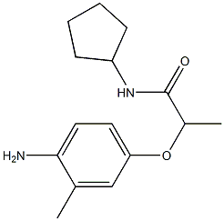 2-(4-amino-3-methylphenoxy)-N-cyclopentylpropanamide Structure