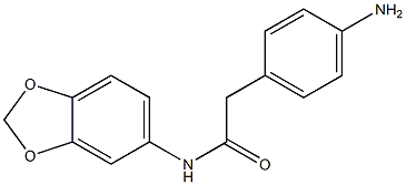 2-(4-aminophenyl)-N-(2H-1,3-benzodioxol-5-yl)acetamide 구조식 이미지