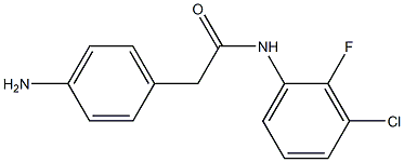 2-(4-aminophenyl)-N-(3-chloro-2-fluorophenyl)acetamide 구조식 이미지