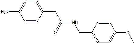 2-(4-aminophenyl)-N-[(4-methoxyphenyl)methyl]acetamide Structure