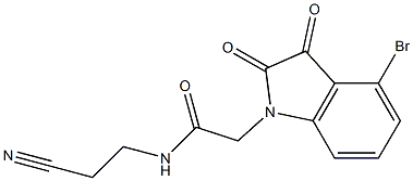 2-(4-bromo-2,3-dioxo-2,3-dihydro-1H-indol-1-yl)-N-(2-cyanoethyl)acetamide Structure