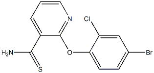 2-(4-bromo-2-chlorophenoxy)pyridine-3-carbothioamide 구조식 이미지