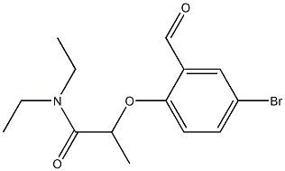 2-(4-bromo-2-formylphenoxy)-N,N-diethylpropanamide Structure
