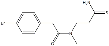 2-(4-bromophenyl)-N-(2-carbamothioylethyl)-N-methylacetamide Structure