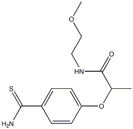 2-(4-carbamothioylphenoxy)-N-(2-methoxyethyl)propanamide 구조식 이미지