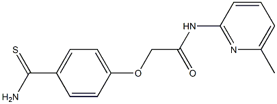 2-(4-carbamothioylphenoxy)-N-(6-methylpyridin-2-yl)acetamide 구조식 이미지