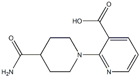 2-(4-carbamoylpiperidin-1-yl)pyridine-3-carboxylic acid Structure