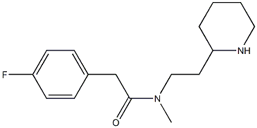 2-(4-fluorophenyl)-N-methyl-N-[2-(piperidin-2-yl)ethyl]acetamide 구조식 이미지