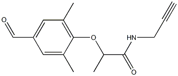 2-(4-formyl-2,6-dimethylphenoxy)-N-(prop-2-yn-1-yl)propanamide Structure