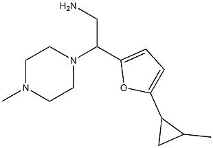 2-[5-(2-methylcyclopropyl)-2-furyl]-2-(4-methylpiperazin-1-yl)ethanamine 구조식 이미지
