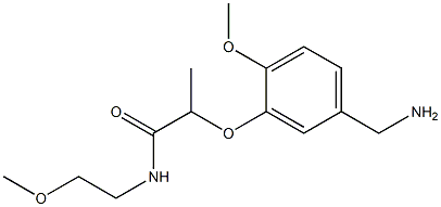 2-[5-(aminomethyl)-2-methoxyphenoxy]-N-(2-methoxyethyl)propanamide Structure