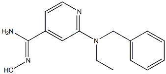 2-[benzyl(ethyl)amino]-N'-hydroxypyridine-4-carboximidamide 구조식 이미지