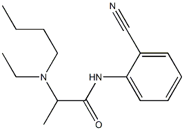 2-[butyl(ethyl)amino]-N-(2-cyanophenyl)propanamide Structure