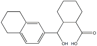 2-[hydroxy(5,6,7,8-tetrahydronaphthalen-2-yl)methyl]cyclohexane-1-carboxylic acid 구조식 이미지