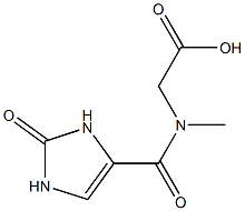 2-[N-methyl(2-oxo-2,3-dihydro-1H-imidazol-4-yl)formamido]acetic acid Structure