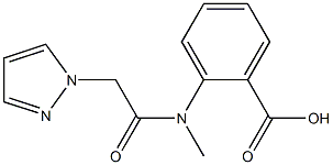 2-[N-methyl-2-(1H-pyrazol-1-yl)acetamido]benzoic acid 구조식 이미지