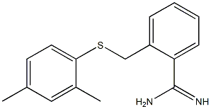 2-{[(2,4-dimethylphenyl)sulfanyl]methyl}benzene-1-carboximidamide Structure