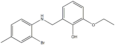 2-{[(2-bromo-4-methylphenyl)amino]methyl}-6-ethoxyphenol Structure