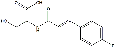 2-{[(2E)-3-(4-fluorophenyl)prop-2-enoyl]amino}-3-hydroxybutanoic acid 구조식 이미지