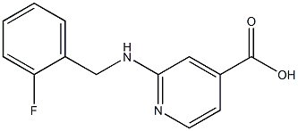 2-{[(2-fluorophenyl)methyl]amino}pyridine-4-carboxylic acid 구조식 이미지