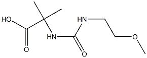 2-{[(2-methoxyethyl)carbamoyl]amino}-2-methylpropanoic acid Structure