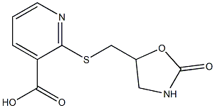 2-{[(2-oxo-1,3-oxazolidin-5-yl)methyl]sulfanyl}pyridine-3-carboxylic acid Structure