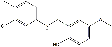 2-{[(3-chloro-4-methylphenyl)amino]methyl}-4-methoxyphenol 구조식 이미지