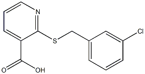 2-{[(3-chlorophenyl)methyl]sulfanyl}pyridine-3-carboxylic acid Structure