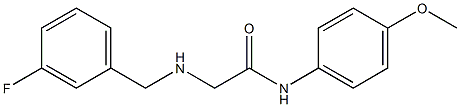 2-{[(3-fluorophenyl)methyl]amino}-N-(4-methoxyphenyl)acetamide Structure