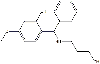 2-{[(3-hydroxypropyl)amino](phenyl)methyl}-5-methoxyphenol Structure