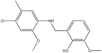 2-{[(4-chloro-2-methoxy-5-methylphenyl)amino]methyl}-6-methoxyphenol 구조식 이미지