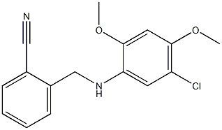 2-{[(5-chloro-2,4-dimethoxyphenyl)amino]methyl}benzonitrile 구조식 이미지