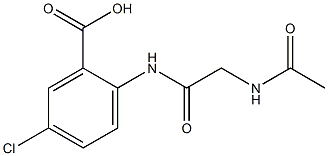 2-{[(acetylamino)acetyl]amino}-5-chlorobenzoic acid 구조식 이미지
