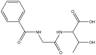 2-{[(benzoylamino)acetyl]amino}-3-hydroxybutanoic acid Structure