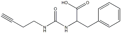 2-{[(but-3-ynylamino)carbonyl]amino}-3-phenylpropanoic acid 구조식 이미지