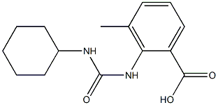2-{[(cyclohexylamino)carbonyl]amino}-3-methylbenzoic acid 구조식 이미지