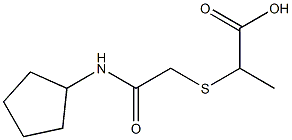 2-{[(cyclopentylcarbamoyl)methyl]sulfanyl}propanoic acid 구조식 이미지